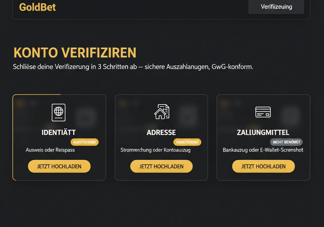 Konto-Verifizierung (KYC) – GoldBet