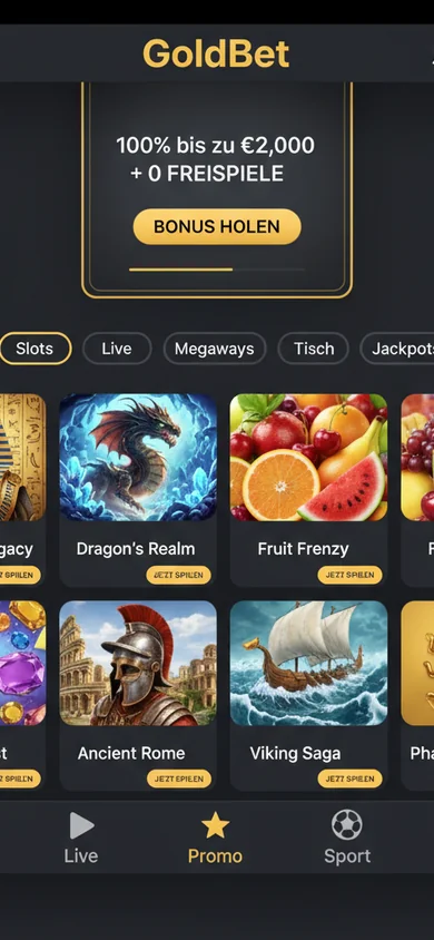 Mobile Erfahrung im Browser – GoldBet
